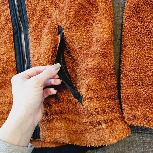 Cruel | Copper Teddy Fleece Full Zip Jacket Rust / Burnt Orange - Picture 7 of 10